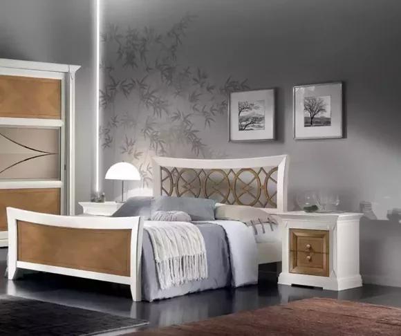 Bedroom Furniture 3-piece Set Bed Solid Wood Bedside Tables 2x Beds Wood