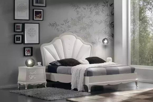 Bedroom 3 Piece Set Bed 2x Bedside Tables Modern Design Grey Beds