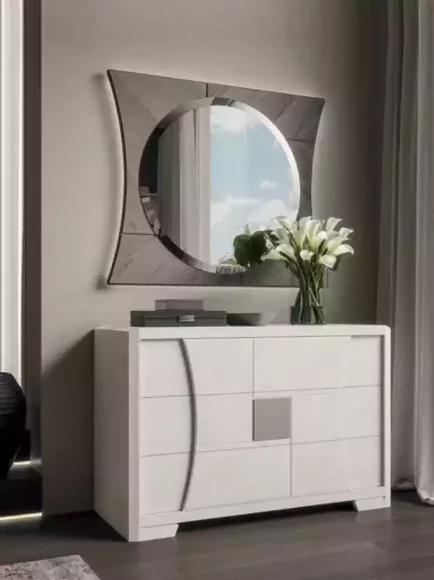 Chest of Drawers with Mirror Luxury Console Chest of Drawers Bedroom New 2-piece Set