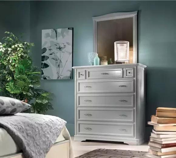 Chest of Drawers with Mirror Furniture Modern Chest of Drawers Wood Bedroom White New