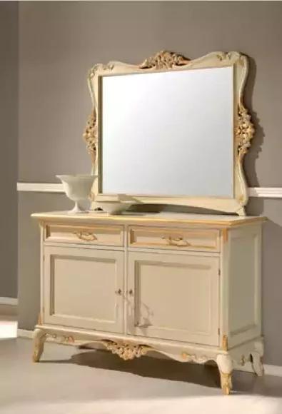 Luxury Sideboard Mirror 2pcs Dressers Living Room Design Furniture Beige