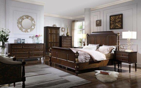 Bed 2x bedside table chest of drawers complete bedroom furniture set 4 pcs new