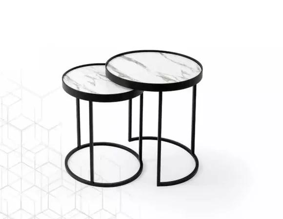 Side tables 2x living room coffee table coffee table coffee table set table stainless steel