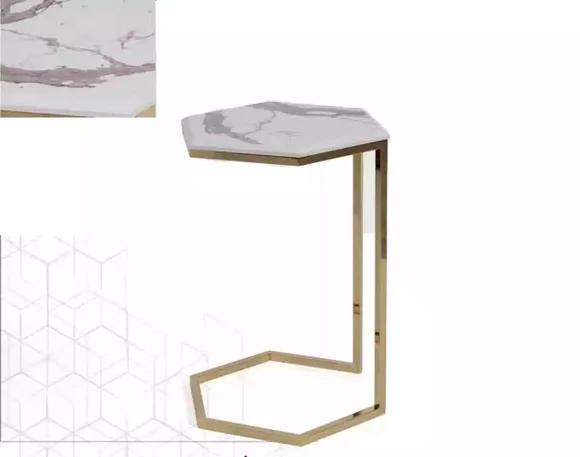 Side table living room furniture material stainless steel gold design