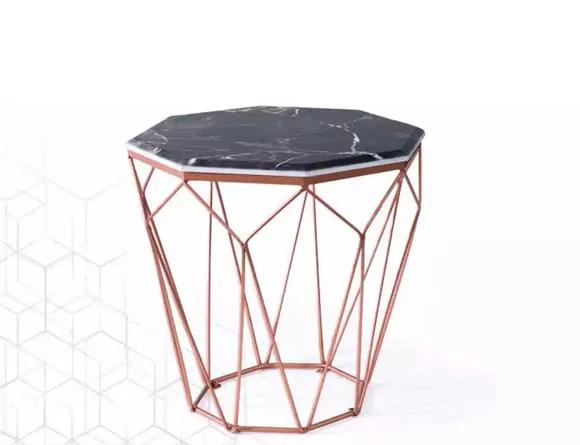 Side table living room luxury furniture material black metal design