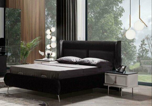 Designer beds Luxury bed 2x bedside tables 3-piece bedroom new set