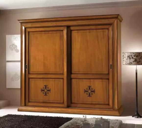 Brown Wardrobe Wood Closet Classic Designer Furniture New