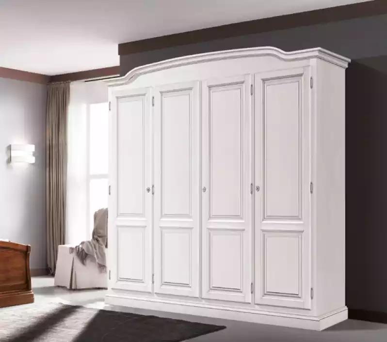 Closet Bedroom Wood White Wardrobe Classic Designer