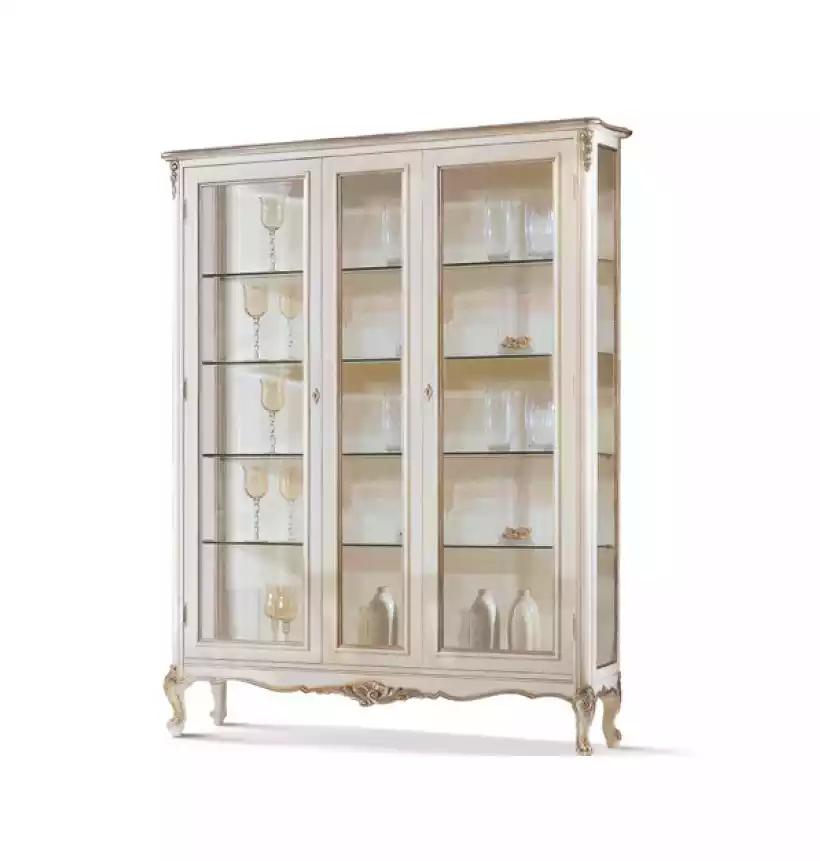 Glass Display Cabinet Dining Room Wood Sideboard Design Style Classicе