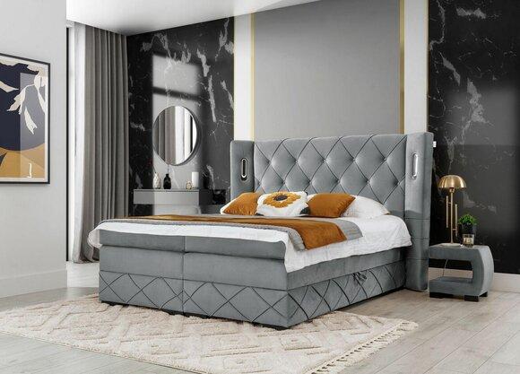 Bedroom Set Bed 2x Bedside Table Modern Complete Luxury Furniture Wood Furnishings