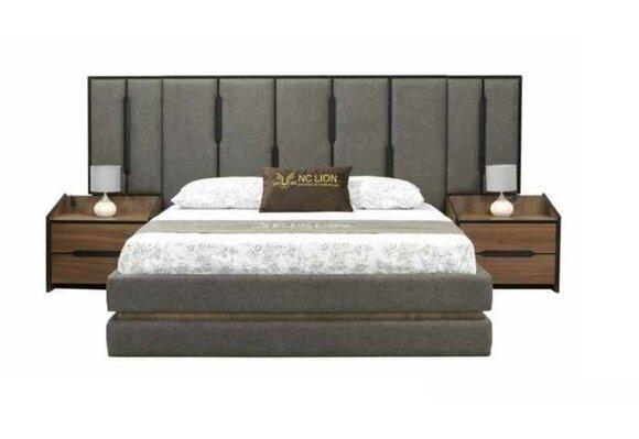 Modern 3-piece bedroom set Elegant bed 2x bedside tables Complete