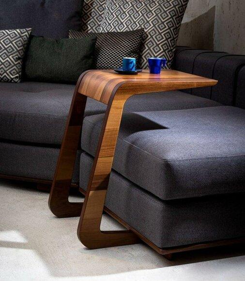 Stylish wooden side table for natural living room accents