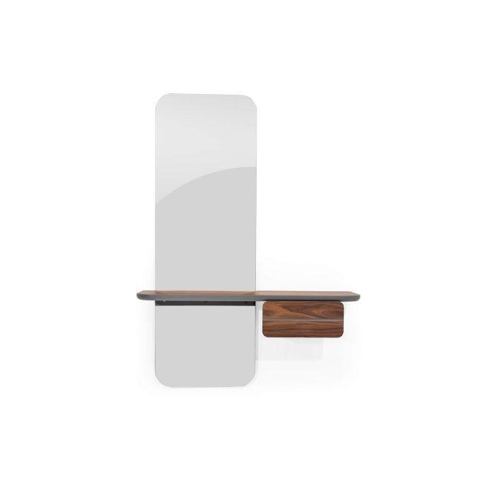 Luxurious mirror with shelf for hallway Modern mirror with lighting
