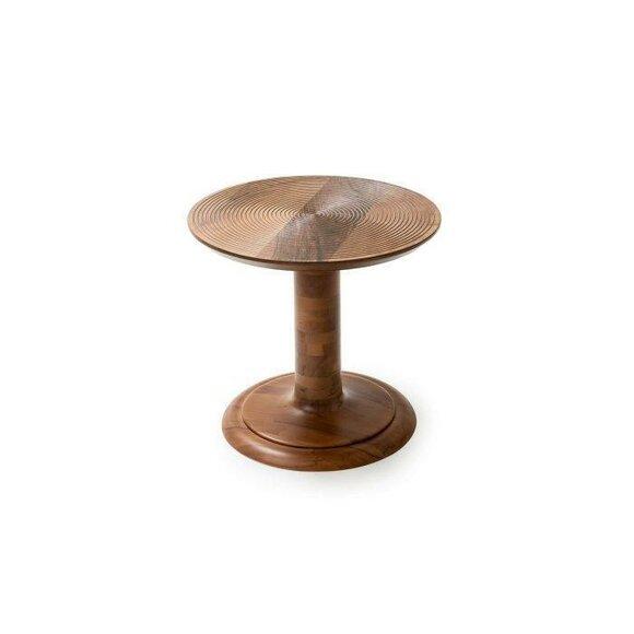 Brown living room sofa side table Luxurious wooden round coffee table