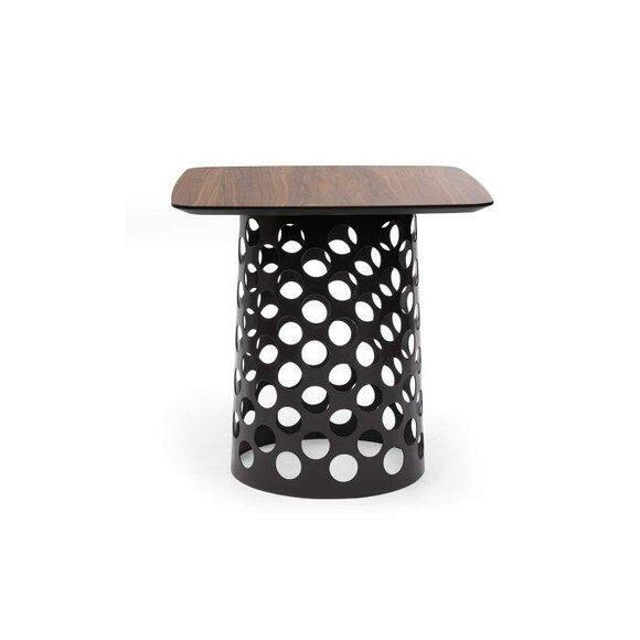 Luxury metal table designer wooden top living room side table