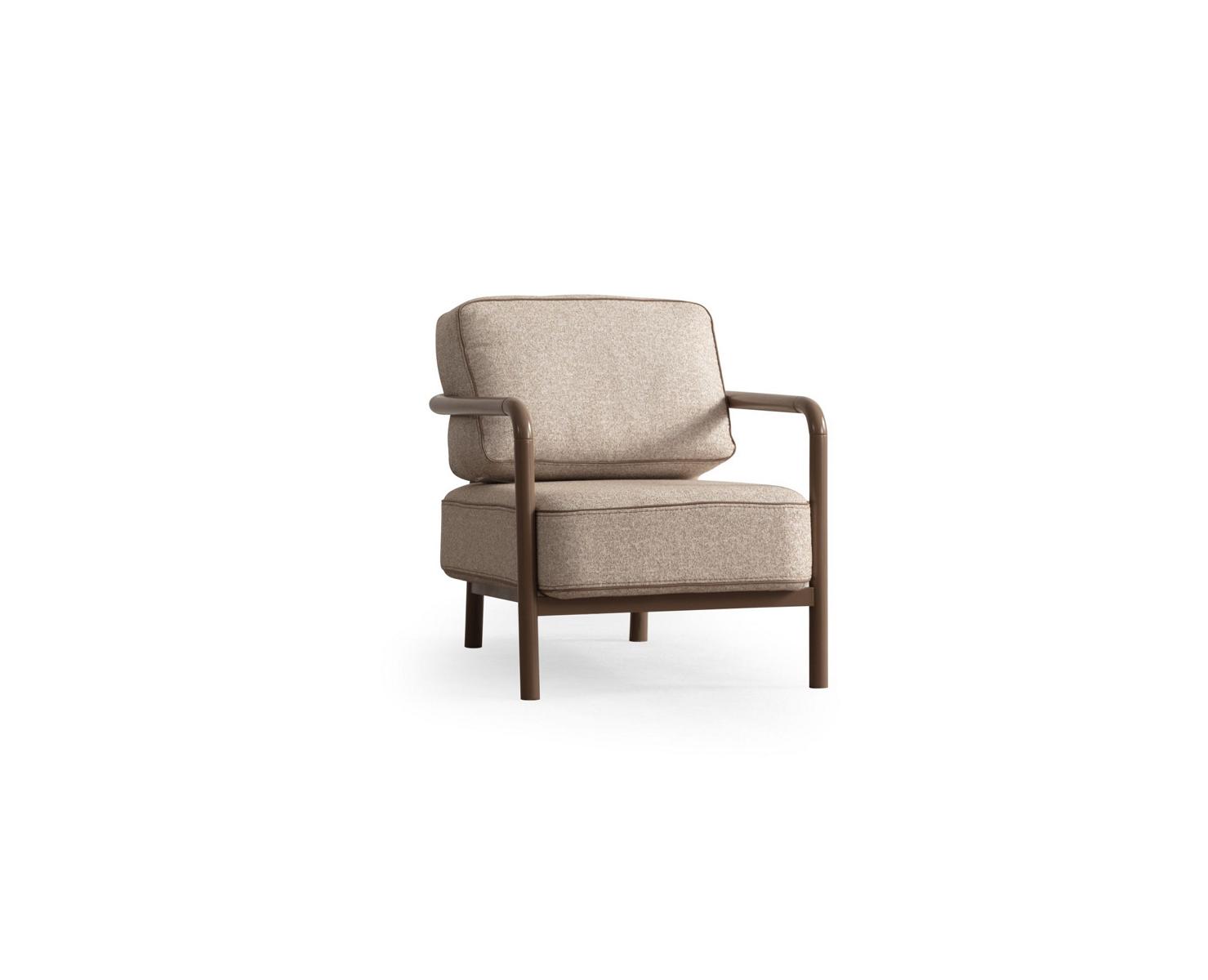Modern Beige Armchair Single Seater Designer Living Room Armchair