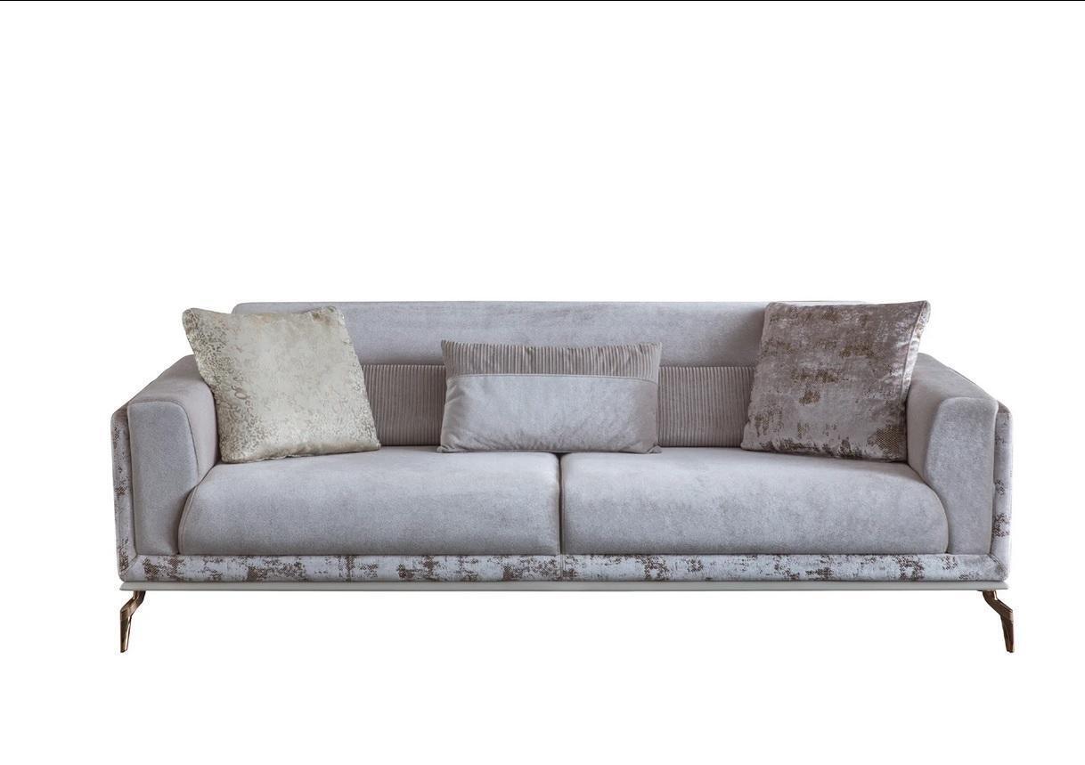 Modern sofa 3 seater furniture white colour in living room luxury novelty