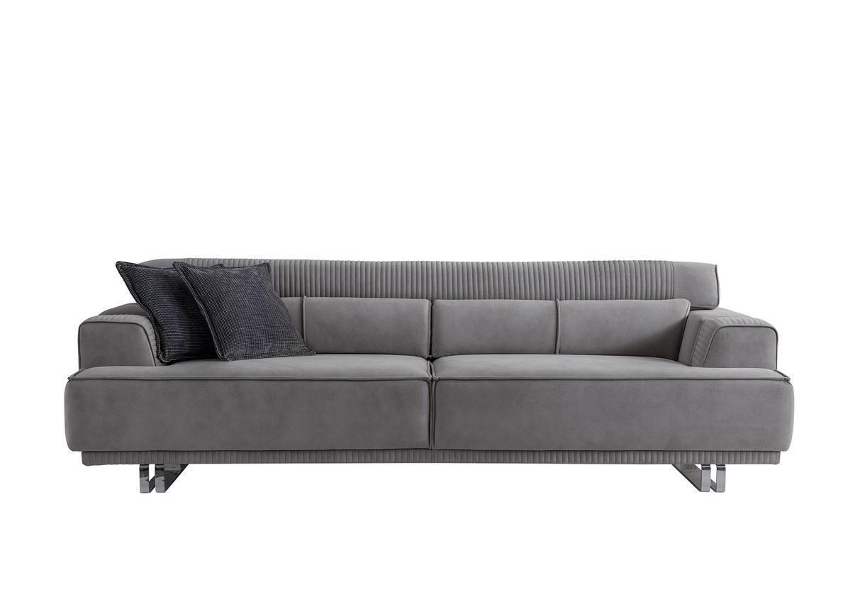 Sofa 3 seater modern furniture grey living room luxury furnishings 235cm