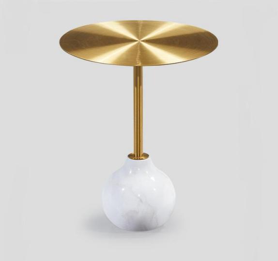 Modern coffee table round metal stylish gold side table new luxurious