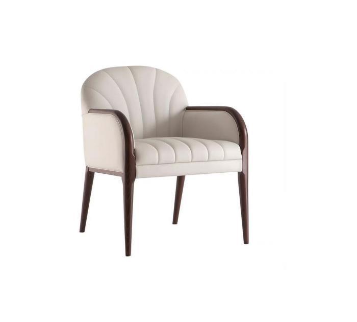 Designer white armchair luxury wooden chair upholstery furniture chairs chair