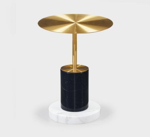 Modern gold marble side table living room tables round design