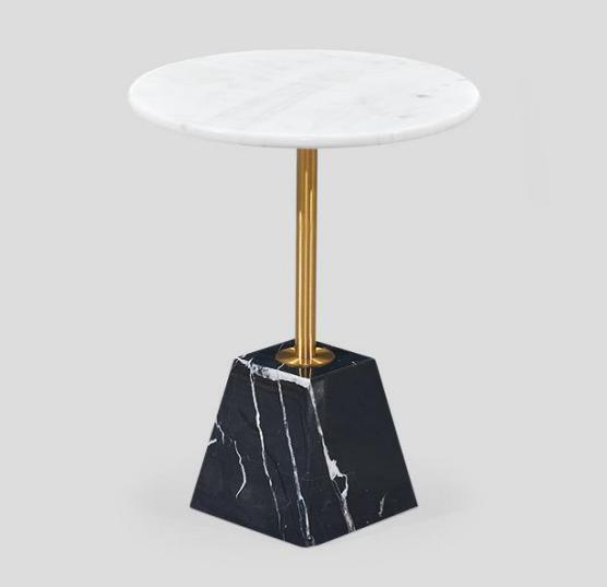 Designer Round Side Table Luxury Marble Side Tables Stylish Furniture