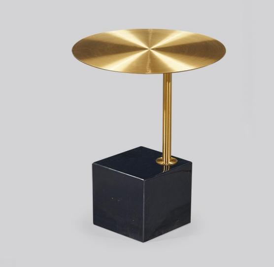 Designer black and gold side table luxury living room metal tables table