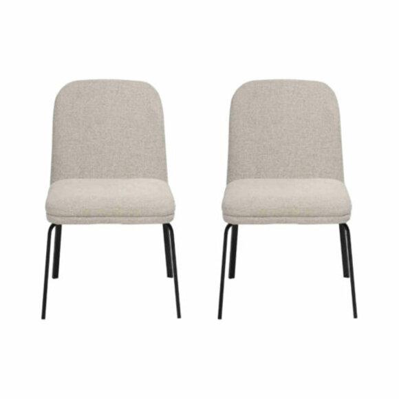 Modern White Chair Set Luxury Dining Room Chairs Designer Furniture 2pcs