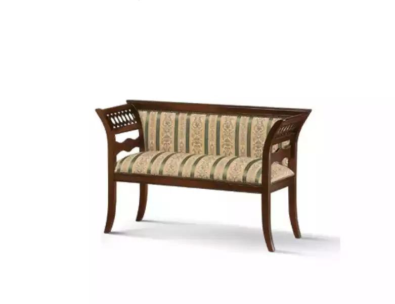 Upholstered Bench Designer Living Room Beige Classic Seating New Luxury