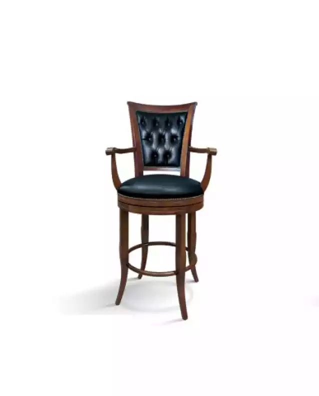 Bar Stool Chair Armchair Leatherette Classic Furniture Chesterfield Upholstery