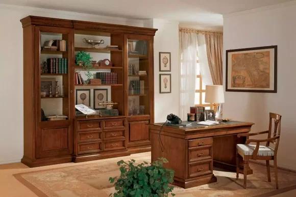 Desk bookshelf armchair Italian furniture office wood tables