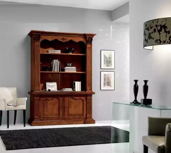 Bookcase Living Wall Cabinet Office Furniture Shelves Cupboards Brown