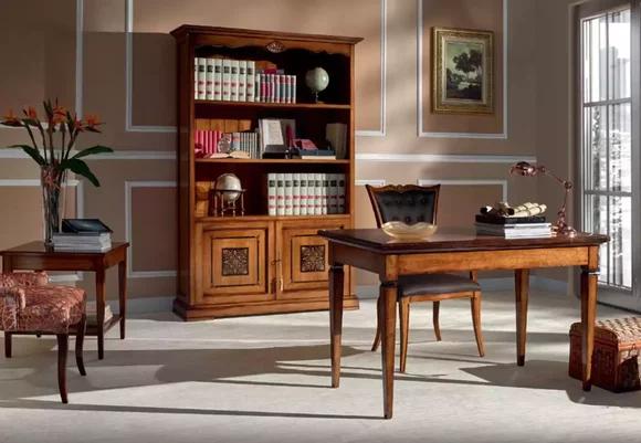 Desk Living Room Bookshelf Wood Office Cabinet Cabinets Italy