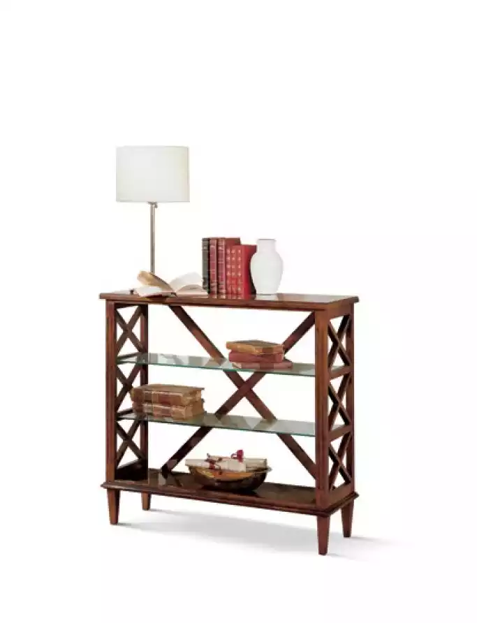 Shelf Bookcase Brown Bookshelf Classic Living Room Design