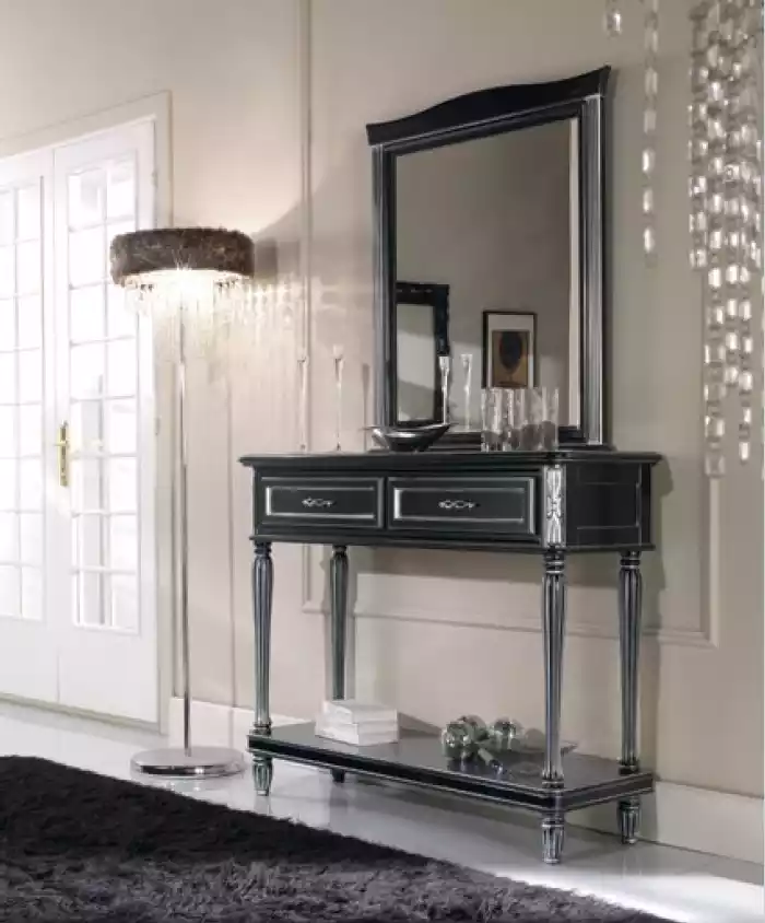 Console Table With Mirror Luxury Design Console Black Classic