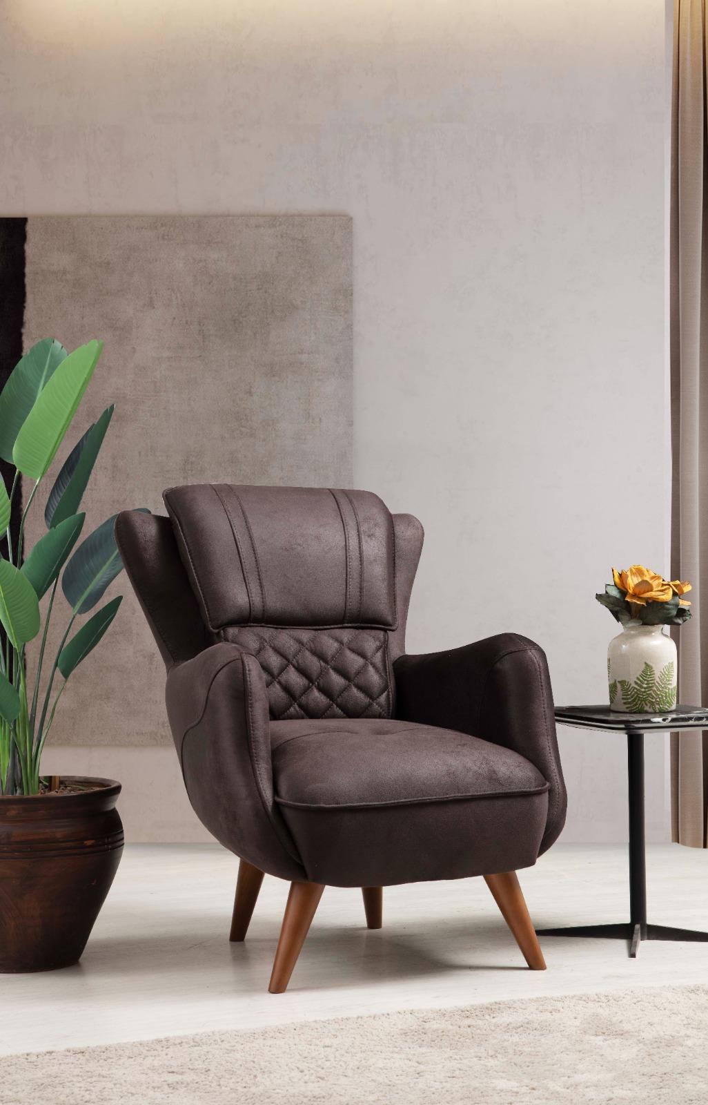 Luxury furniture living room armchair upholstered seat modern design upholstered armchair