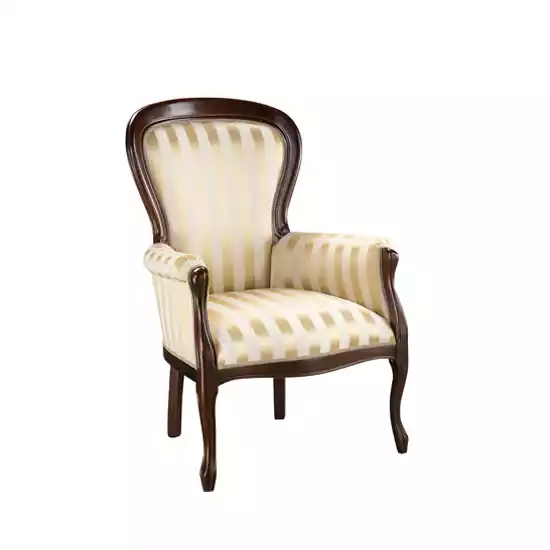 Luxury Armchair Living Room Textile Armchair Classic Design Upholstery