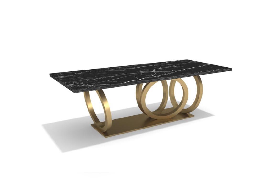 Luxury modern marble dining table furniture table dining room design tables 200x100