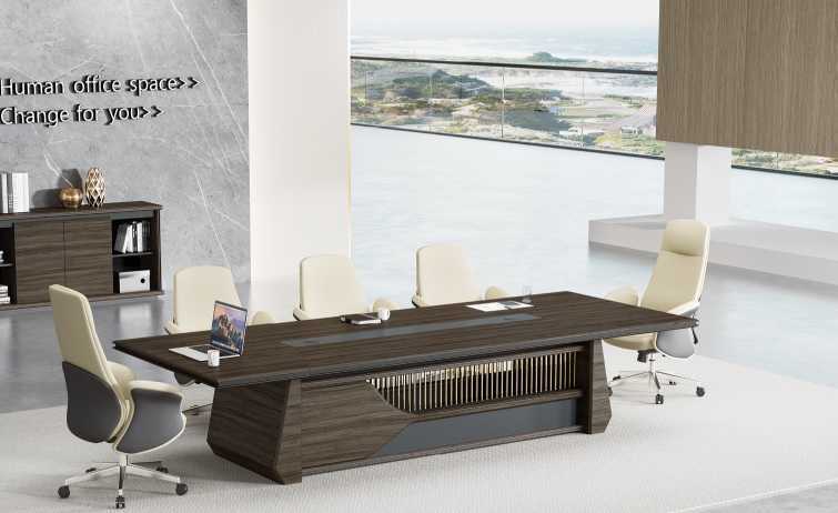 Office Furniture Modern Brown Conference Table Luxury Meeting Table New