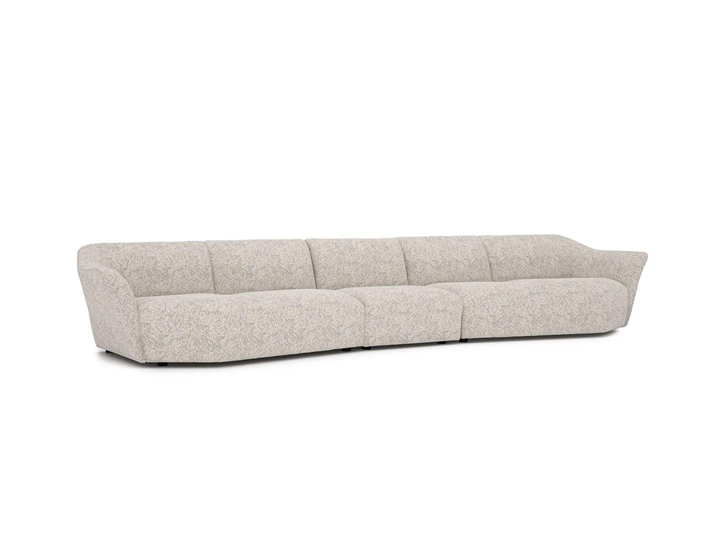 Five Seater Sofa Couch 440cm Living Room White Furnishing Textile Upholstery