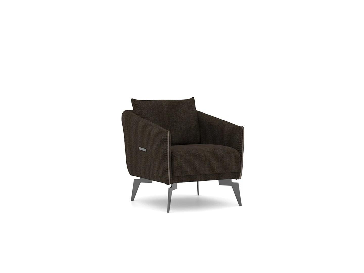 Black Armchair Living Room Design Modern Textile Luxury Upholstered Furniture