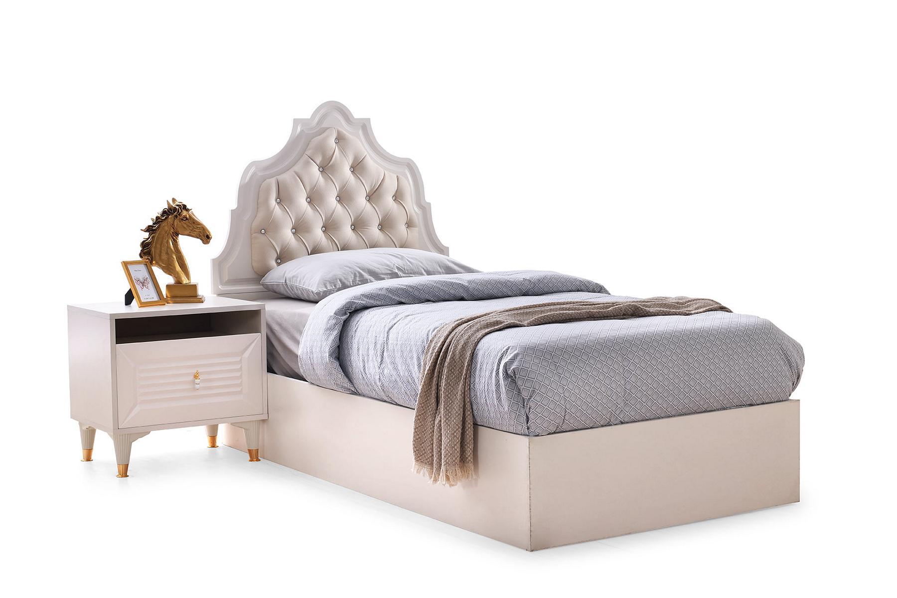 Youth room bed Youth bed Beige Colour Unicoloured Modern Design Bedroom