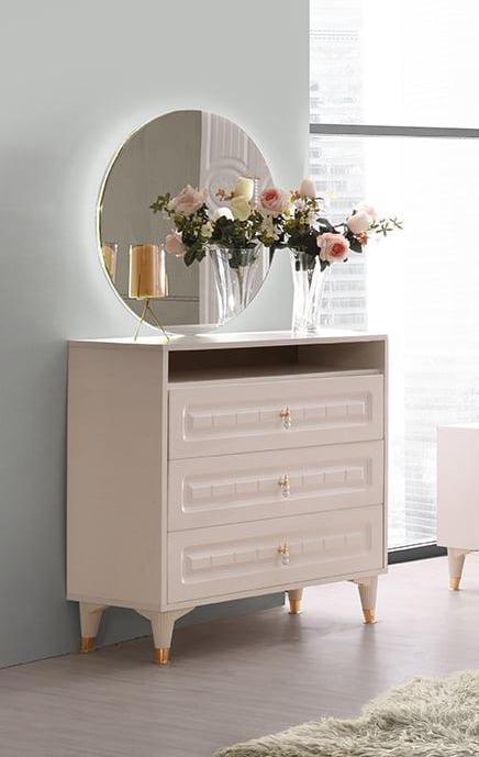 Come with mirror Shelf Beige Unicoloured Bedroom Youth room Modern style