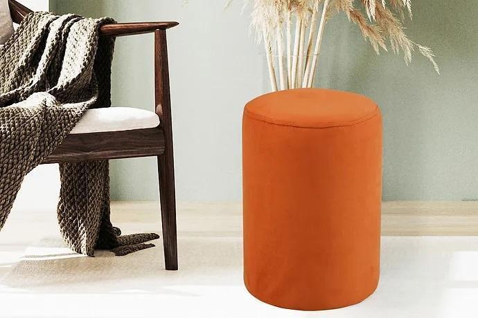 Orange-coloured stool new high-quality stool textile chipboard