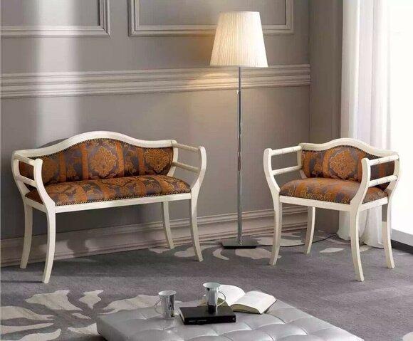 Classic sofa set bench chairs upholstered furniture living room furniture design