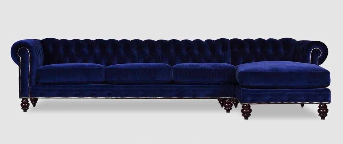 400cm Bix XXL couch upholstered seat set textile leather sofa Chesterfield 2016060