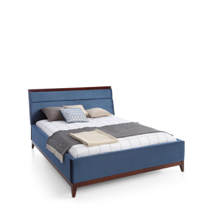 Modern style made of real wood frame double bed fabric upholstered, model - Bed VI
