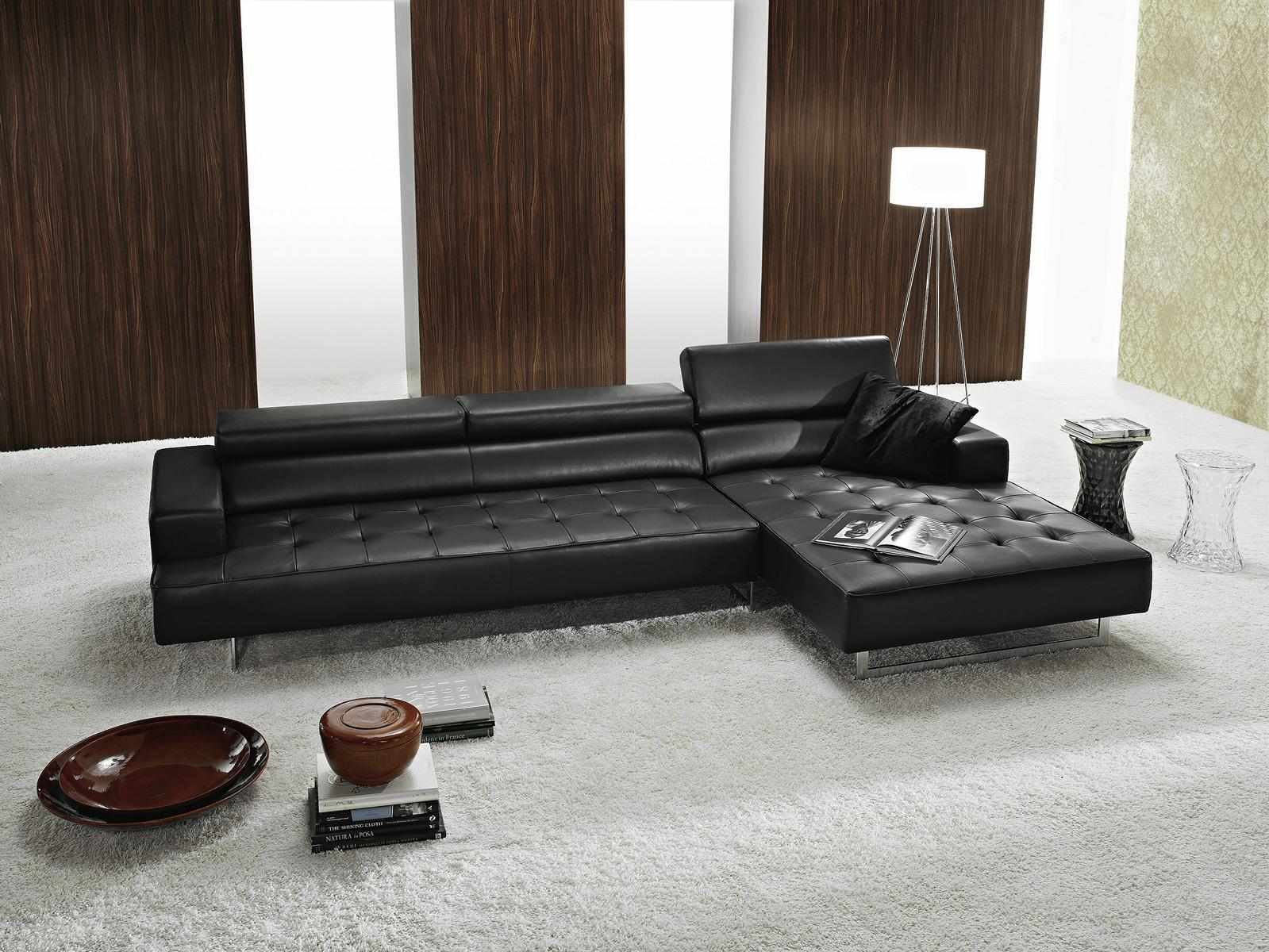 Corner sofa leather corner sofa living area modern luxury sofas L shape sofa black new