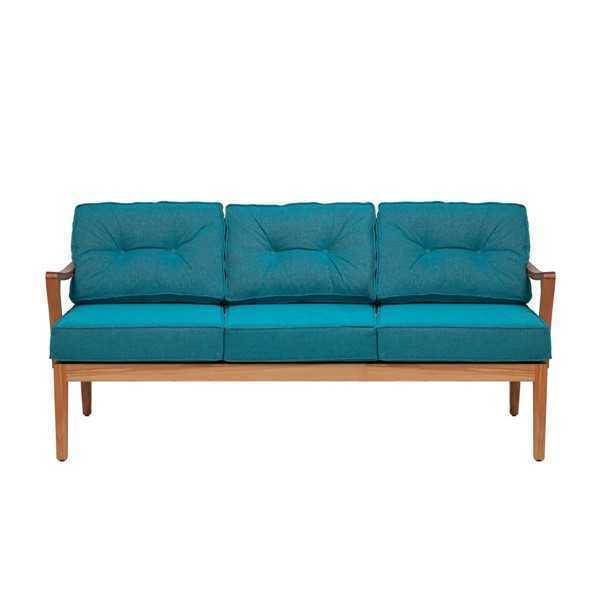 Turquoise three-seater bench dining room bench freestanding benches ottoman