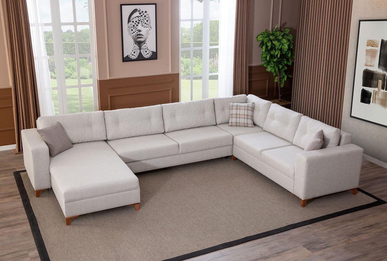 Stylish living room U-shape sofa designer corner sofa luxury elegant couches